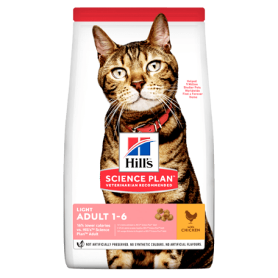 Hill's Science Plan Adult Light Alimento per Gatti al Pollo 1,5kg