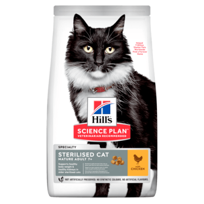 Hill's Science Plan Mature Adult 7+ Sterilised Cat Alimento per Gatti al Pollo
