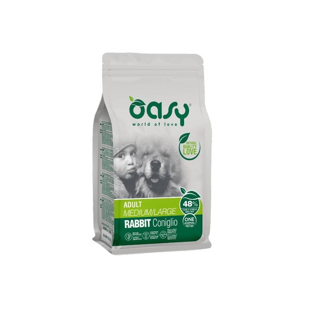 Oasy Dog One Protein Adult Medium/Large Coniglio