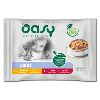 Oasy Cat Adult Bocconcini in Salsa Multipack 4 buste x 85g