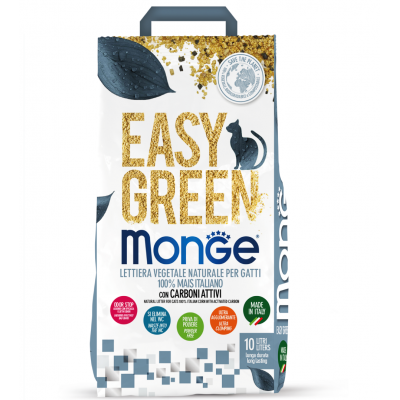 Monge Lettiera Vegetale Easy Green Mais ai Carboni Attivi