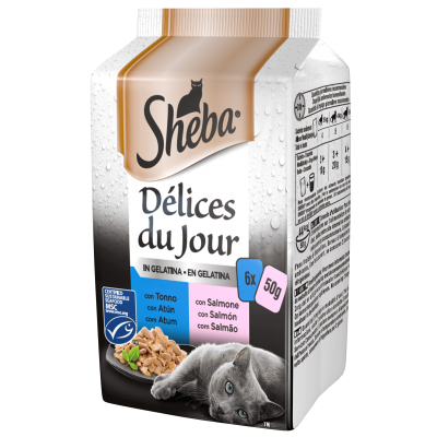 Sheba Delice du Jour Gelatina 6X50g