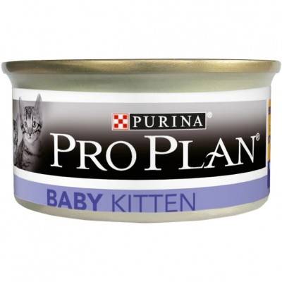 Purina Pro Plan Kitten Baby Mousse Pollo Lattina 85g