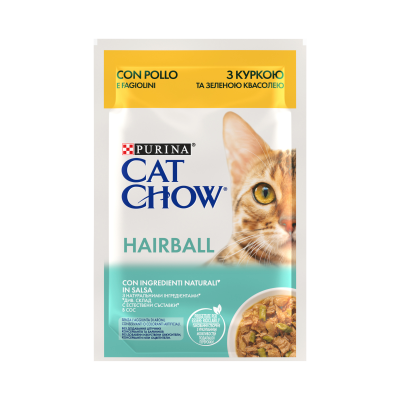 Purina Cat Chow Hairball Pollo e Fagiolini 85g