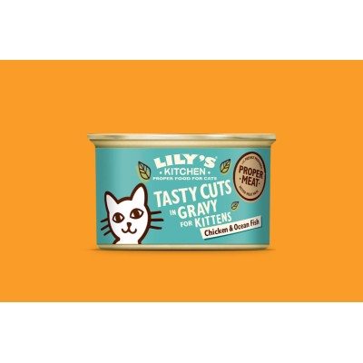 Lily's Kitchen Tasty Cuts in Salsa Kitten Pollo e Pesce dell'Oceano 85g