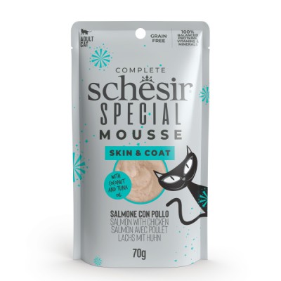Schesir Cat Special Mousse Skin&Coat Salmone e Pollo 70g