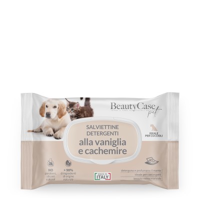 Beautycase Pet Salviettine Detergenti per Cuccioli alla Vaniglia e Cachemire 40 pezzi