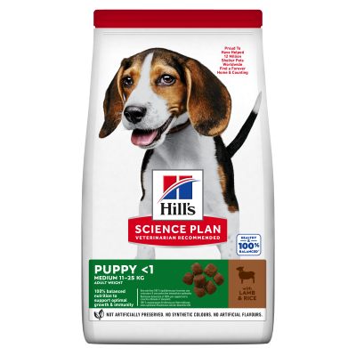 Hill's Science Plan Medium Puppy Alimento per Cuccioli con Agnello e Riso