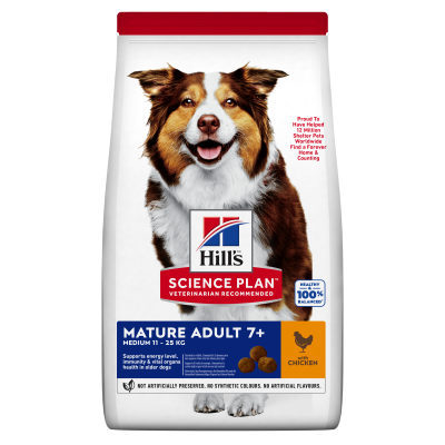Hill's Science Plan Medium Mature Adult 7+ Alimento per Cani con Pollo