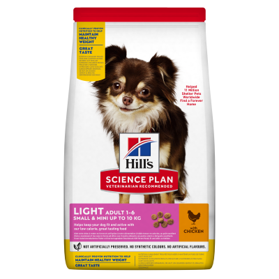 Hill's Science Plan Light Small & Mini Alimento per Cani con Pollo 1,5kg