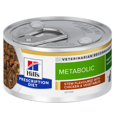 Hill's Prescription Diet Feline Metabolic Spezzatino al Pollo e Verdure 82g