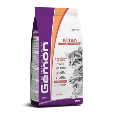 Monge Gemon Gatto Kitten Salmone e Riso 2kg