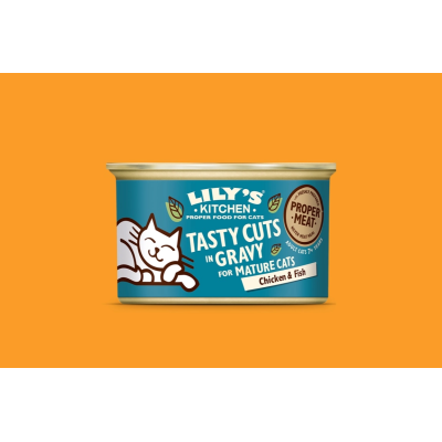 Lily's Kitchen Tasty Cuts in Gravy Senior pollo e pesce 85g