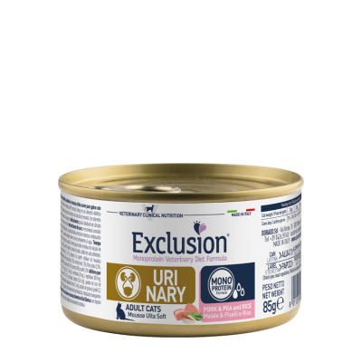 Exclusion Urinary Cat Pork, Pea and Rice 85g
