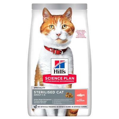 Hill's Science Plan Young Adult Sterilised Cat Alimento per Gatti con Salmone 300g