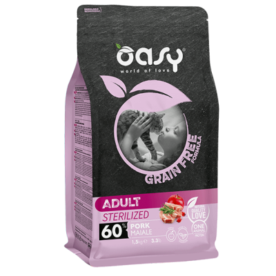 Oasy Cat Grain Free Sterilized Maiale