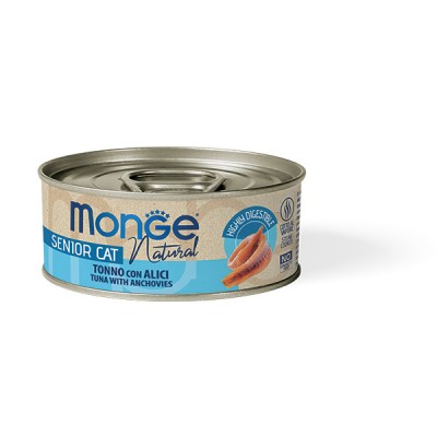 Monge Natural Senior Filetti di Tonno con Alici 80g