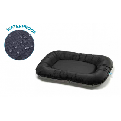 Leopet Cuscino Plutone impermeabile e sfoderabile Nero/Grigio
