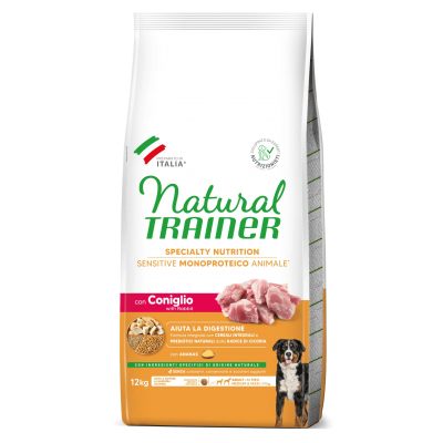 Trainer Natural Medium&Maxi Sensitive No Gluten Coniglio 12kg