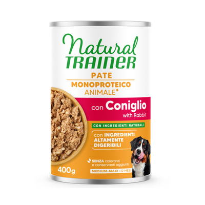 Trainer Natural Sensitive Plus Medium&Maxi Adult Coniglio e riso lattina 400g