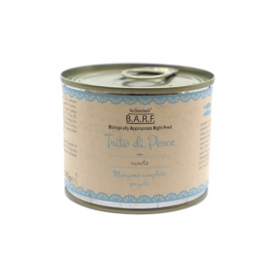 B.A.R.F. Dr.Clauder’s Menu Completo per Gatti Trito di Pesce con Carote 190g