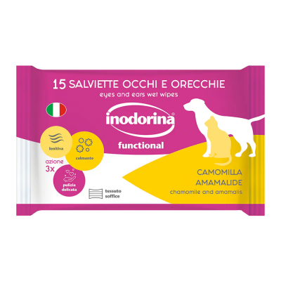 Inodorina Functional per Occhi e Orecchie alla Camomilla 15 Salviette