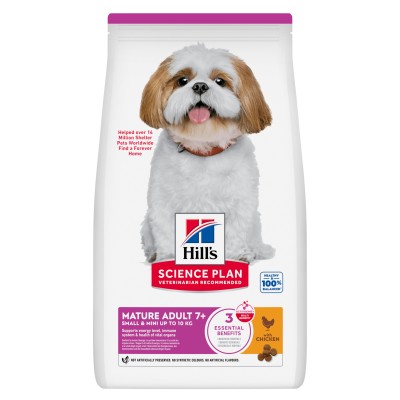 Hill's Science Plan Small & Mini Mature Adult 7+ Alimento per Cani con Pollo 1,5kg