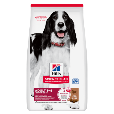 Hill's Science Plan Medium Adult Alimento Per Cani con Agnello e Riso 14kg