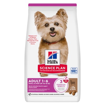 Hill's Science Plan Small & Mini Adult Alimento per Cani con Agnello e Riso 1,5kg