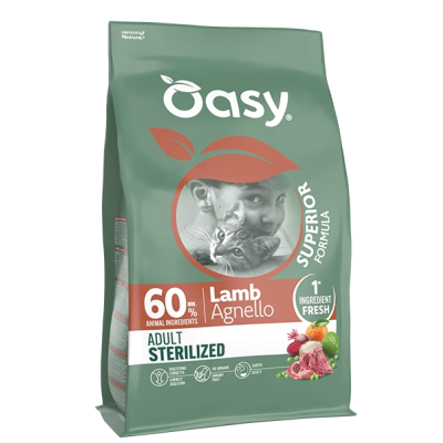 Oasy Cat Superior Sterilized Agnello