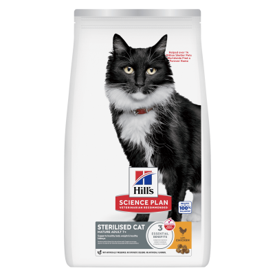 Hill's Science Plan Mature Adult 7+ Sterilised Cat Alimento per Gatti al Pollo
