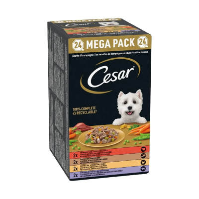 Cesar Ricette di Campagna in Salsa MegaPack 24 Vachette da 150g