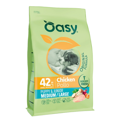Oasy Dog Original Puppy & Junior Medium & Large Pollo