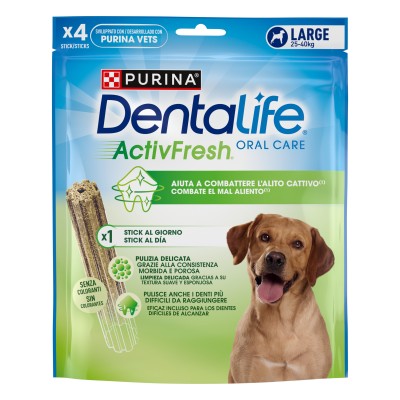 Purina Dentalife ActivFresh Snack per l'Igiene Orale Taglia Large 142g
