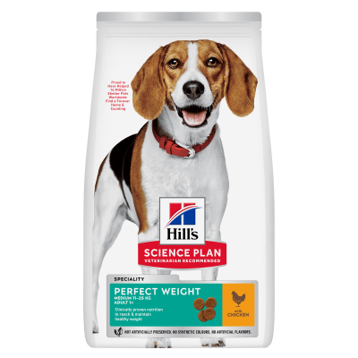 Hill's Science Plan Perfect Weight Medium Alimento per Cani con Pollo