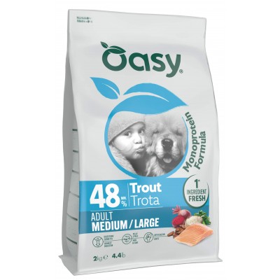 Oasy Dog Monoprotein Adult Medium/Large Trota