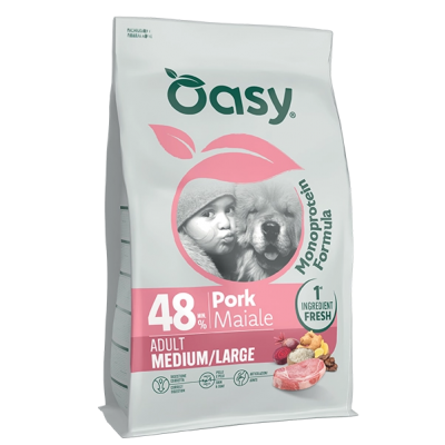 Oasy Dog Monoprotein Adult Medium/Large Maiale