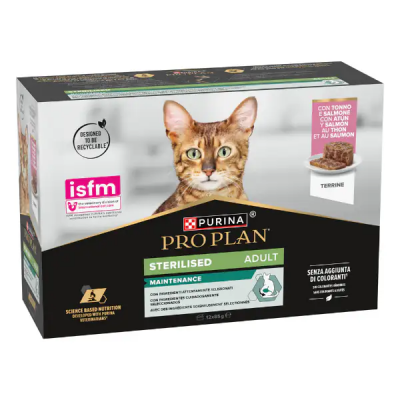 Purina Pro Plan Sterilised Tonno e Salmone Multipack Lattine 12x85g