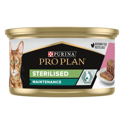 Purina Pro Plan Sterilised Mousse Pollo Lattina 85g