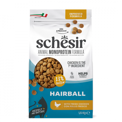 Schesir Cat Monoprotein Formula Hairball Pollo