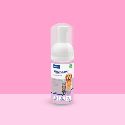 Virbac Allerderm Foam Cleanser Schiuma Senza Risciacquo per Cani e Gatti 100ml