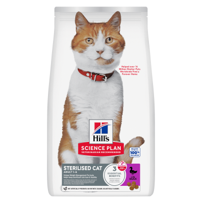 Hill's Science Plan Adult Sterilised Cat Alimento per Gatti con Anatra