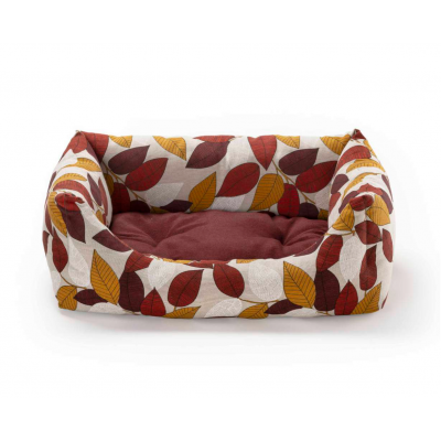Leopet Cuccia Rodi con Cuscino Estraibile Red Leaves