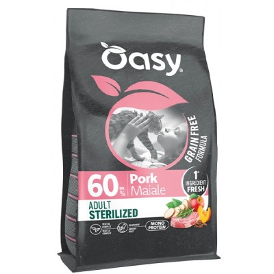 Oasy Cat Grain Free Sterilized Maiale