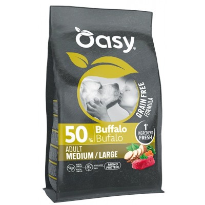 Oasy Dog Grain Free Medium & Large Adult Bufalo